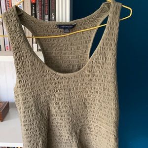 Army green smocked tank